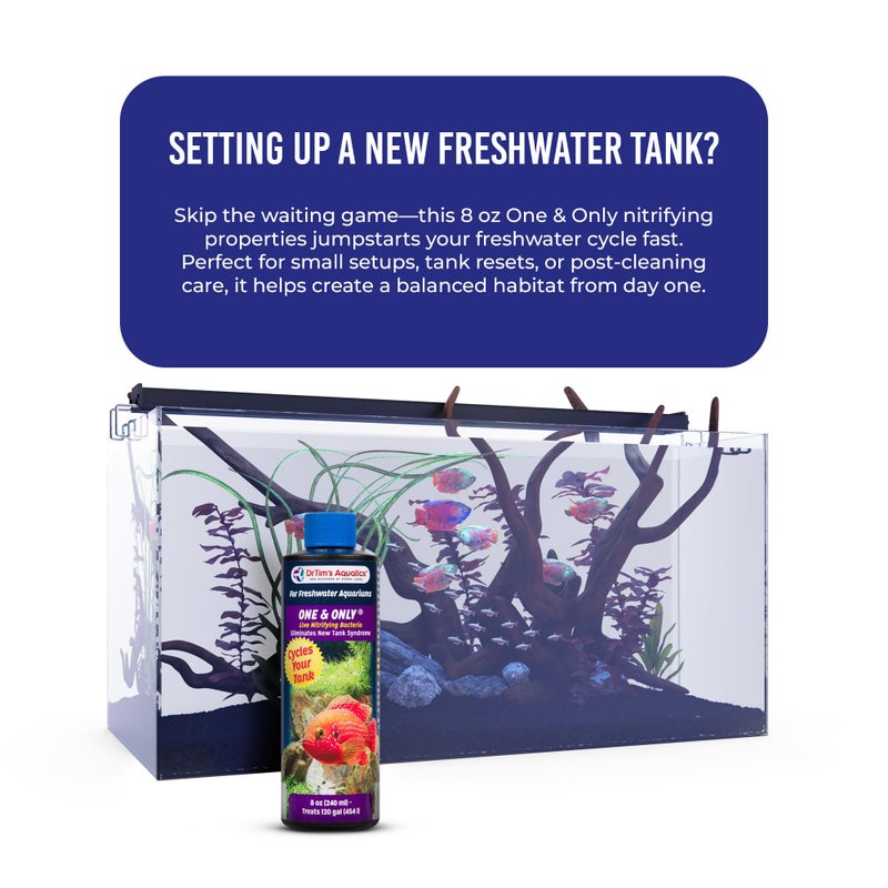 DrTim's Aquatics DrTimâ€™s Aquatics One & Only for Freshwater Aquariums â€“ 8 oz â€“ Live Nitrifying Solution â€“ Jumpstarts Cycling, Supports Biological Balance & Long-Term Water Stability - Image 2